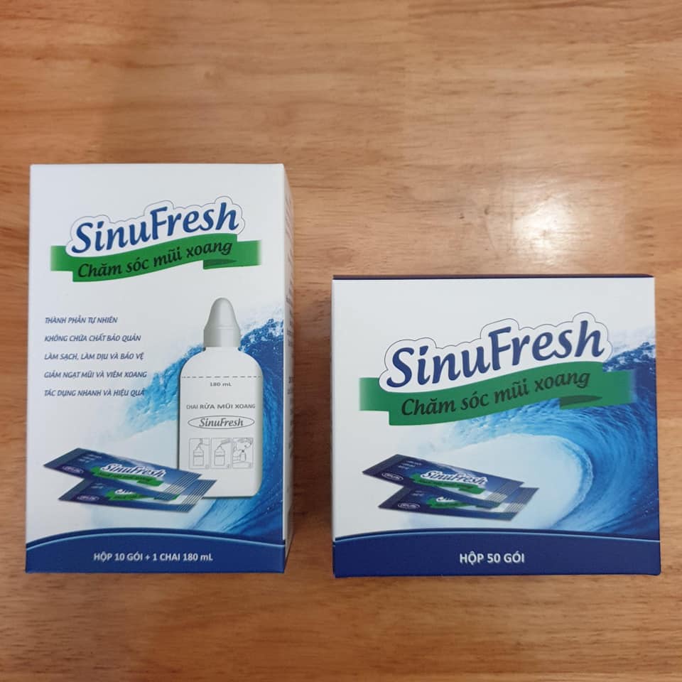 Muối Rửa Mũi Xoang Sinufresh Cát Linh.Vệ Sinh Mũi,Nghẹt Mũi.Hộp 50 Gói