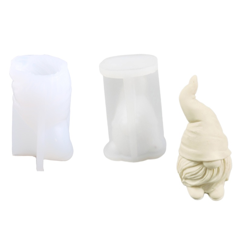 Khuôn Làm Nến / Xà Phòng Hình Ông Già Noel / Chú Lùn 3D DIY