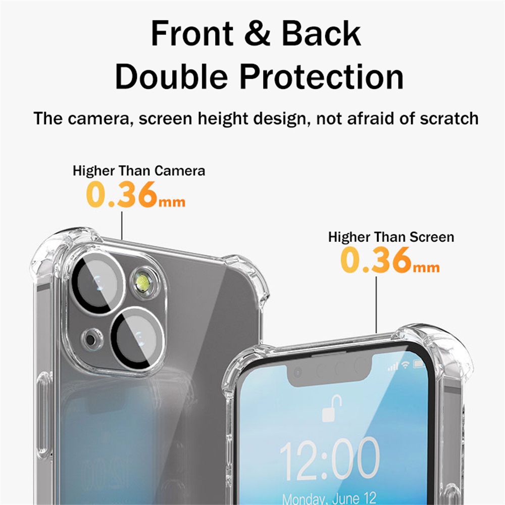 Ốp Điện Thoại PC Cứng + TPU Trong Suốt Chống Sốc Sang Trọng Cho iPhone 13 12 11 Pro Max 13 Pro Max 12 Pro