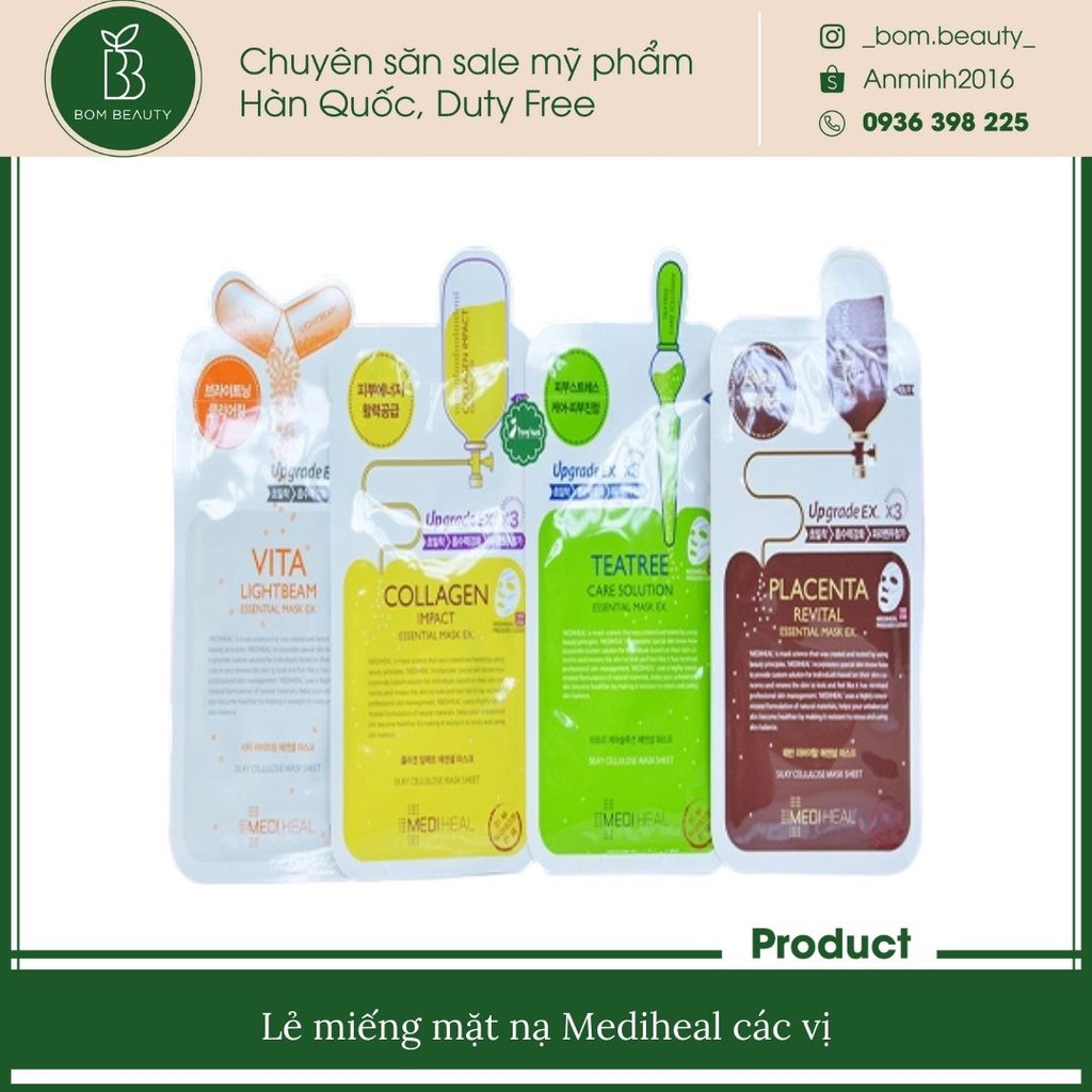 Lẻ miếng mặt nạ Mediheal các loại