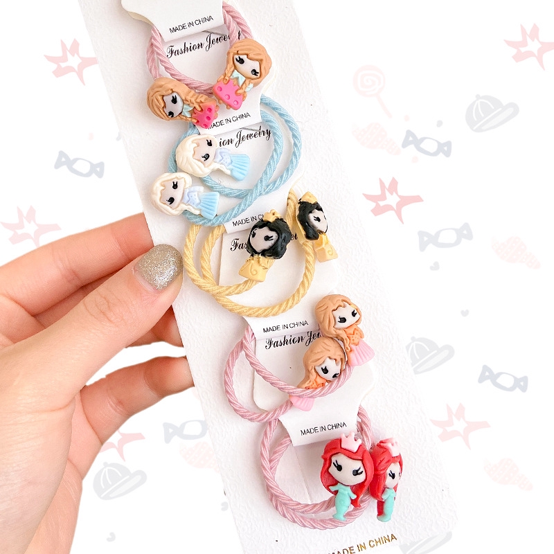 Set 10 Dây Buộc Tóc Cute Siêu Xinh Cho Bé Gái Dải tóc cô gái duỗi cao