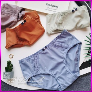 [ ĐỘC LẠ ] Quần lót lụa  quần chíp nữ phối nơ caro dây dễ thương  QL03 ( Inbox shop chọn màu )