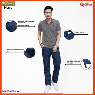 Quần gió nam CARDINA đa năng 2 lớp cao cấp dáng thể thao khỏe khoắn 9QGM.