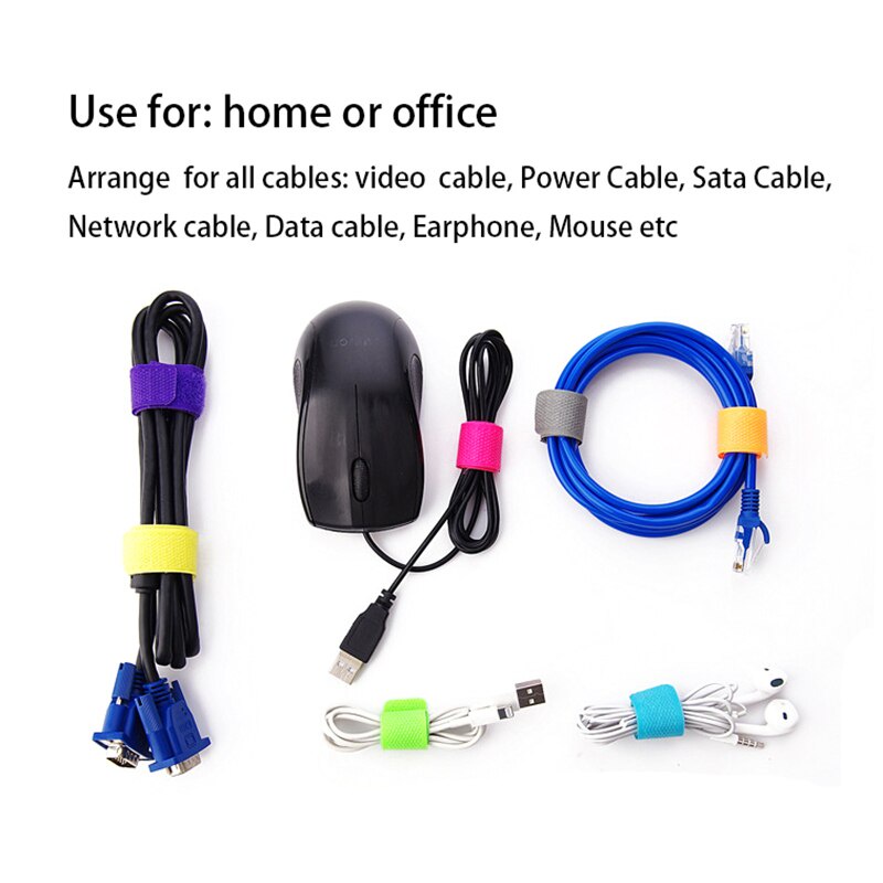 Set 4 Kẹp Giữ Dây Cáp / Tai Nghe / Dây Cáp USB Bằng Nylon Thông Dụng