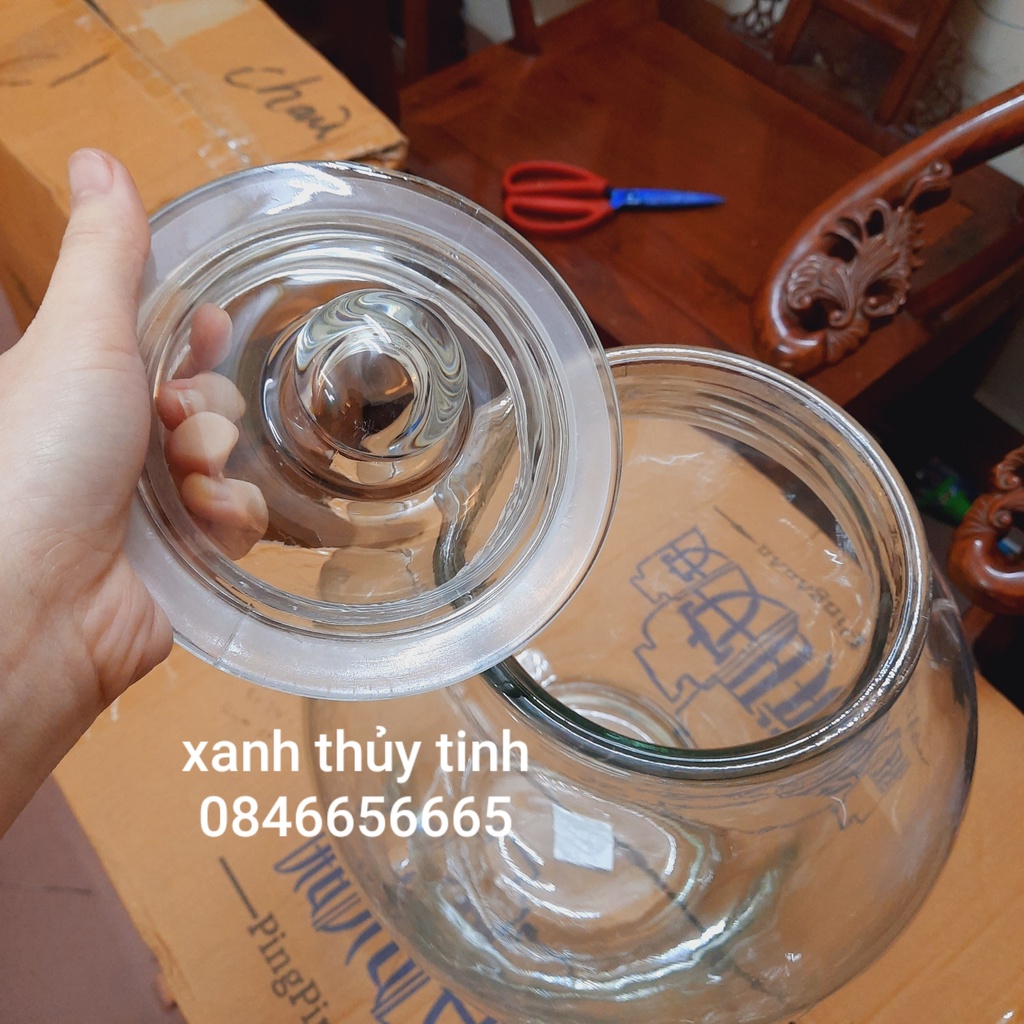 Bình thủy tinh dáng chum 217G - dung tích 10 lít