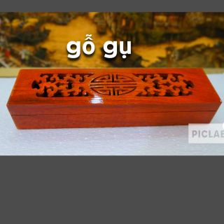 Hộp đựng đũa chữ thọ gỗ GỤ