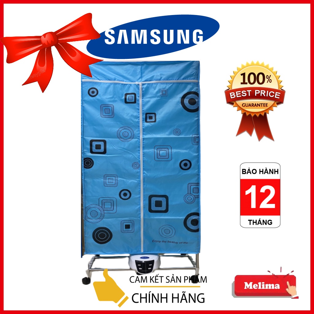 ○▲☎Tủ sấy quần áo, Máy áo Samsung 1500W, Có điều khiển từ xa, Bảo hành 1 Năm, Kiểu dáng gọn nhẹ, dễ dàng đi chuyển