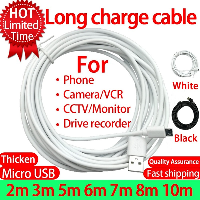 Cáp Sạc Dài 1m 2m 3m 5m 6m 7m 8m 10m Cho Ip Android Camera Cctv