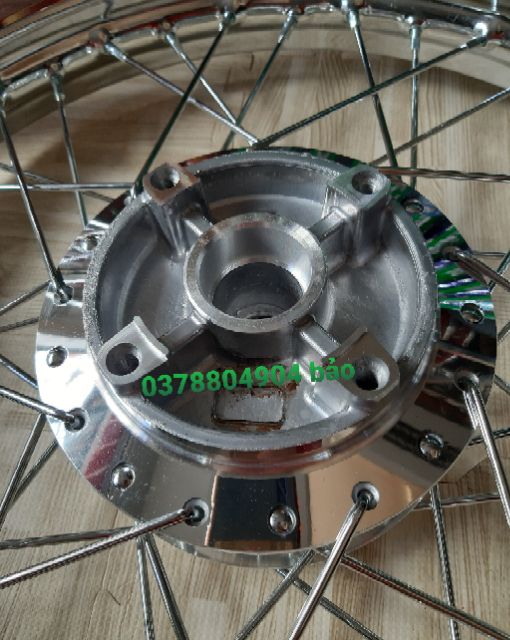 Bánh căm EXCITER 135 căm đùm mạ crom niềng sắt xi hiệu union rút căm sẵn như hình