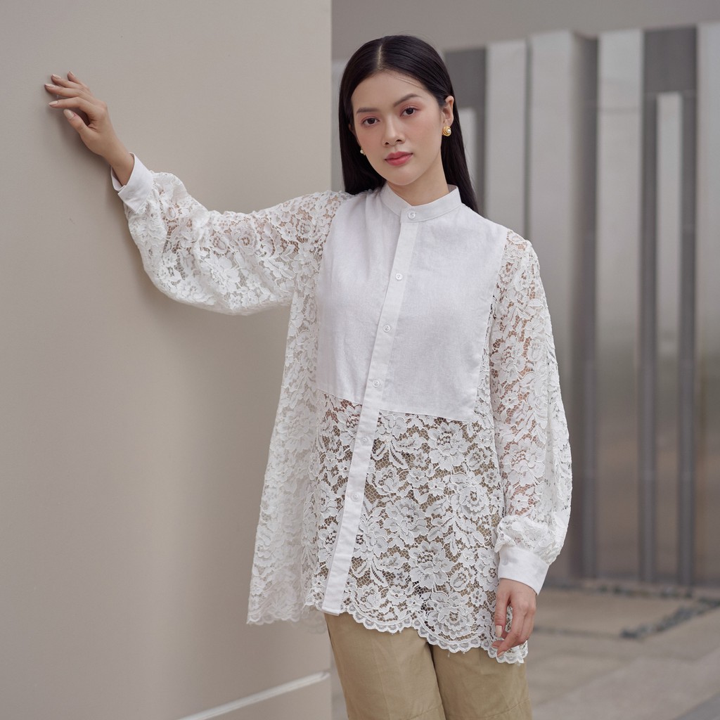 LILA TOP - áo somi phối ren sang trọng