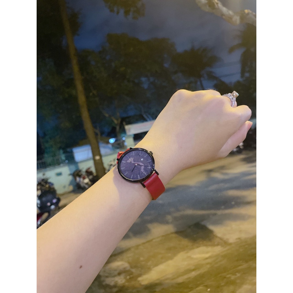 Đồng hồ nữ DRACO d22-stn03 “vietnamese girl” dây da đỏ
