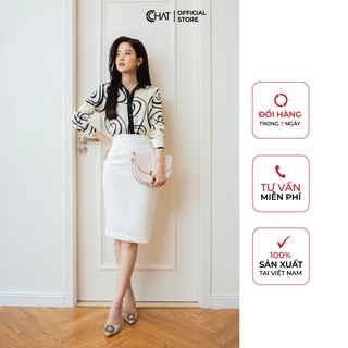 Áo Sơ mi phối cổ nẹp áo CCHAT