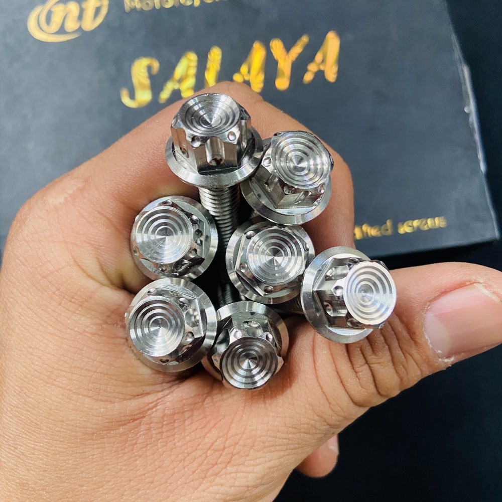 ( 8ly V2 ) Ốc 8LY Salaya V2  size 8ly15, 8ly25, 8ly30, 8ly40 lắp gác chân, treo pô, ghi đông xe máy