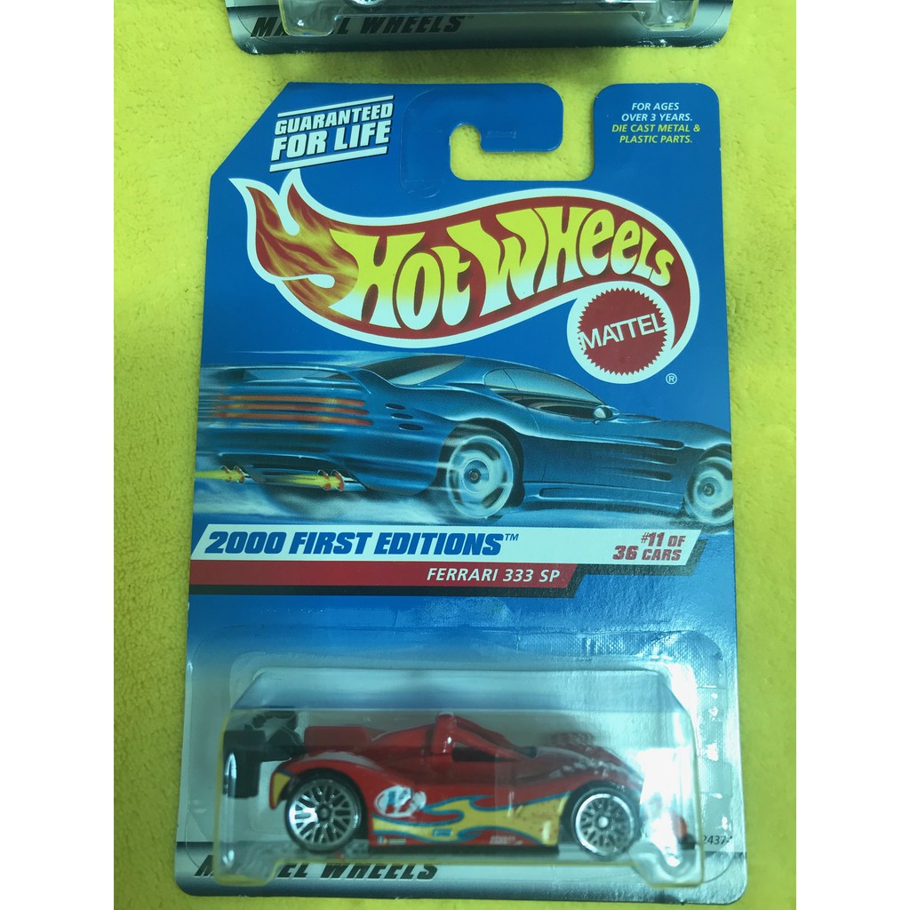 Xe mô hình Hot wheels chính hãng tỷ lệ 1:64, Hotwheels Ferrari 333 SP (First Editions 2000, Official Licensed)