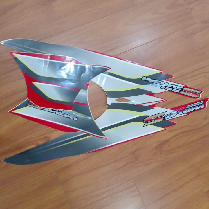 Bộ tem Màu Đỏ Xám Xe Wave S100