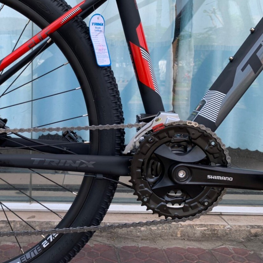 Xe đạp địa hình TRINX X1 ELITE, khung sườn Nhôm công nghệ 6061 26*17", Bộ truyền động Shimano Altus 27speed, màu đỏ đen