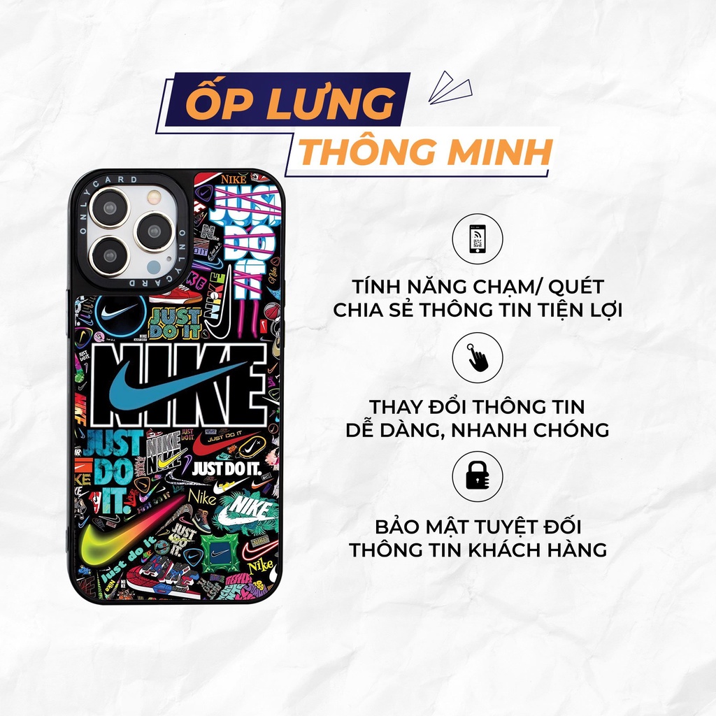 Ốp lưng thông minh Onlycard_Nik_03/Dành cho các dòng IPhone 7/7plus/8/8plus/x/xr/xs/11/12/13/pro/promax