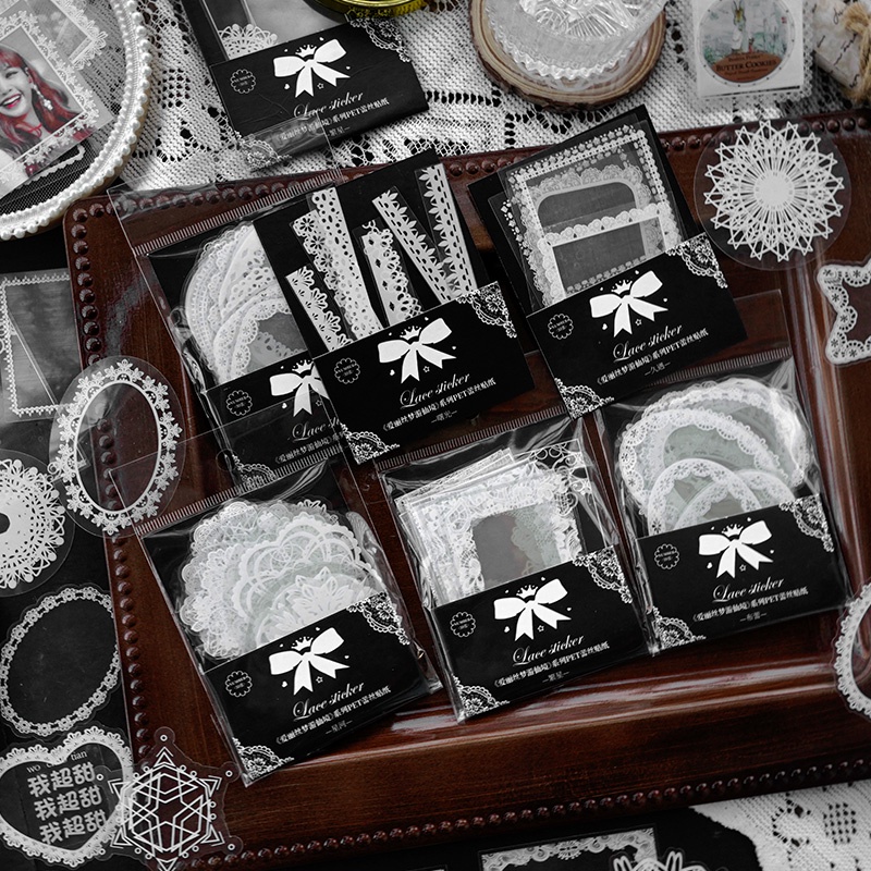 Set 30 Sticker Ren Dán Trang Trí Phong Cách Retro