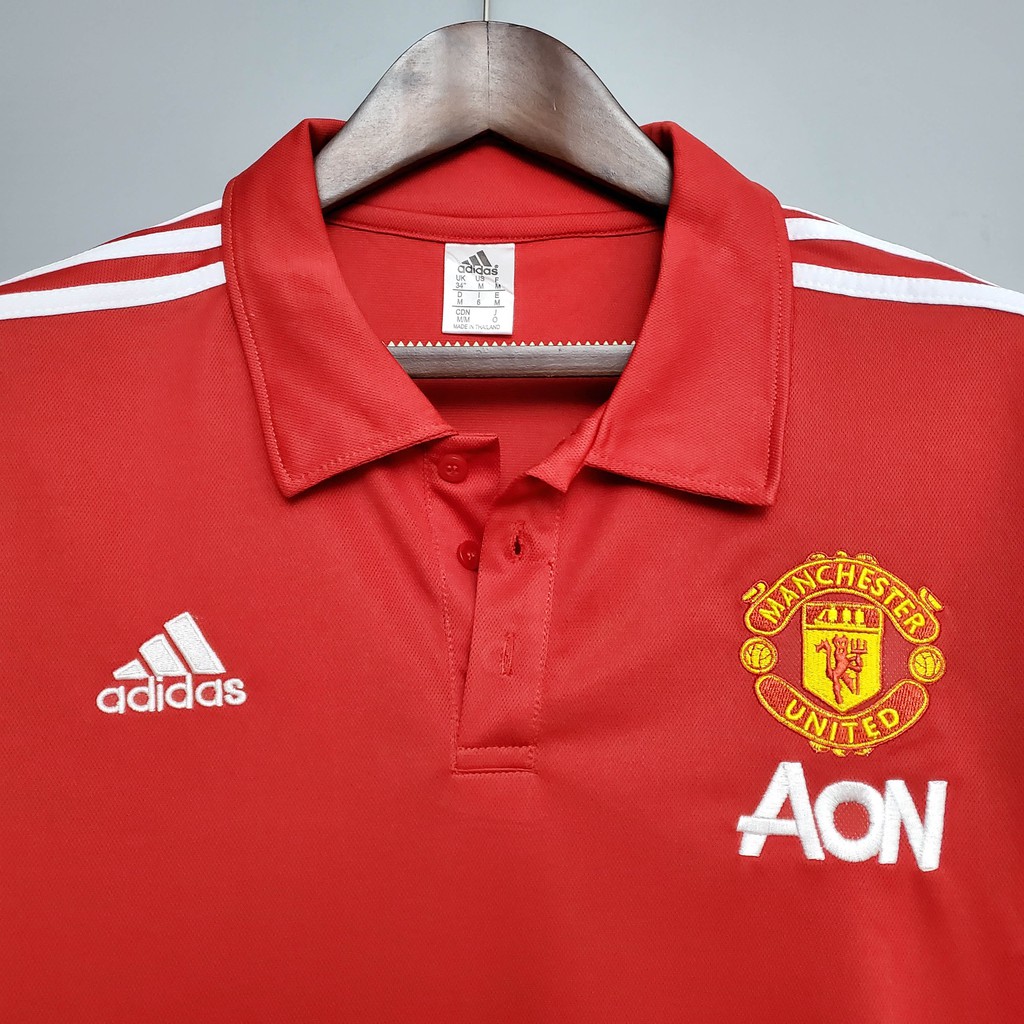 Áo Thun Polo Màu Đỏ Số 2020 / 21 Manchester United
