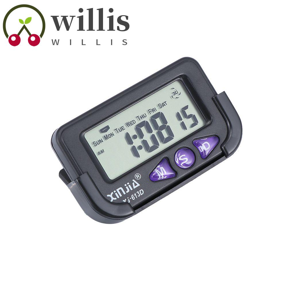 Willis Đồng Hồ Báo Thức Điện Tử Kỹ Thuật Số Bỏ Túi Màu Đen Sáng Tạo Kích Thước Nhỏ Gọn Dùng Khi Đi Du Lịch