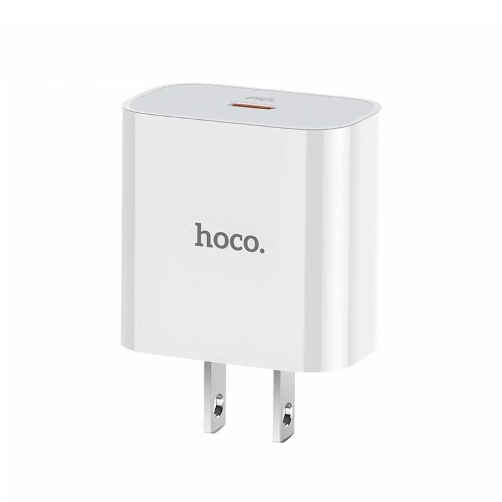 Củ sạc nhanh 3A/ PD20W Hoco C76 Plus chuôi dẹt 1 cổng Type-C chất liệu chống cháy cao cấp