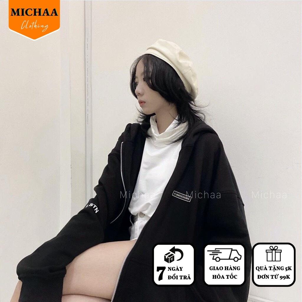 Áo Khoác Nỉ Hoodie SENTI HÌNH IN Nam Nữ Ulzzang Unisex Dây Kéo Form Rộng - MICHAA