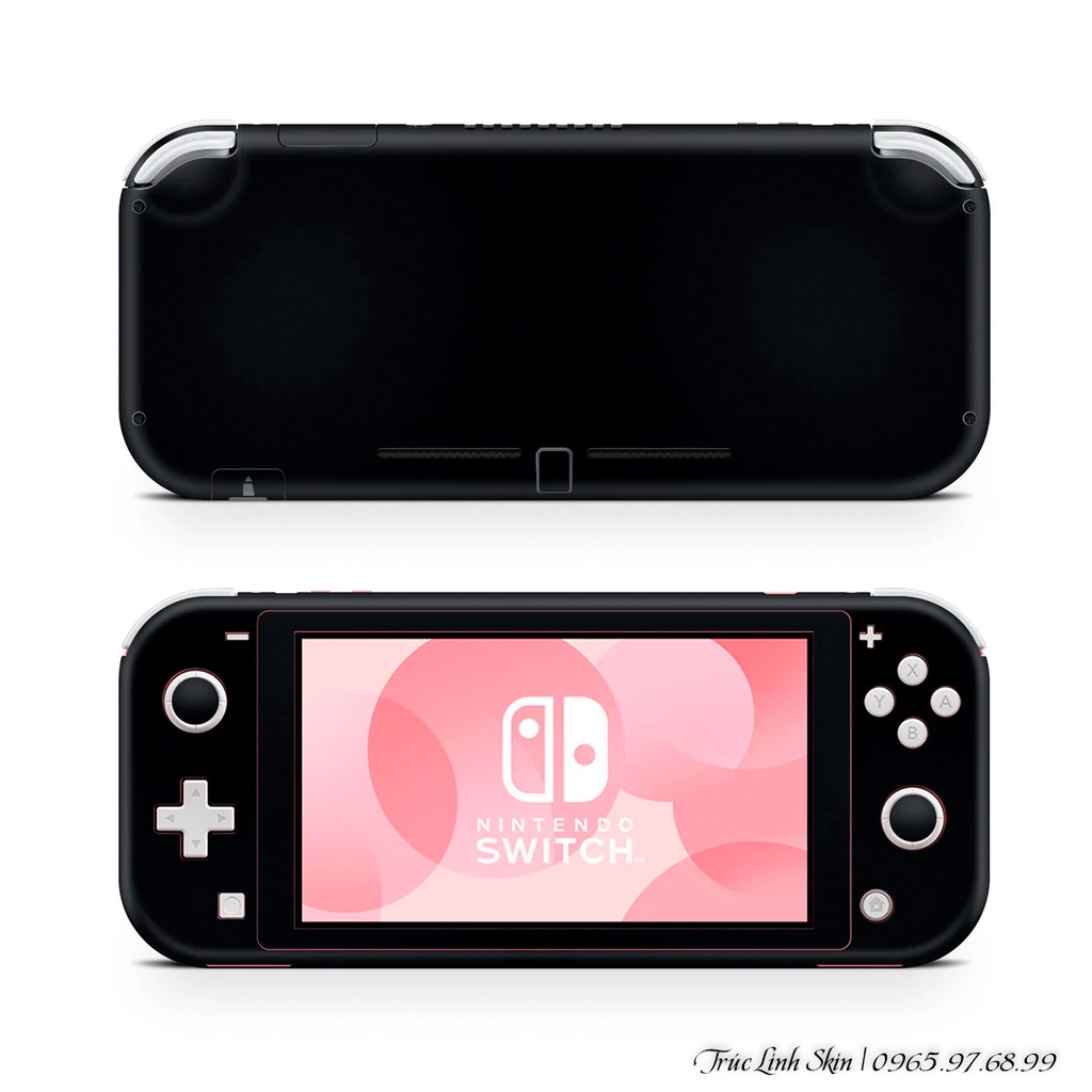 Skin decal dán Nintendo Switch Lite mẫu màu đen