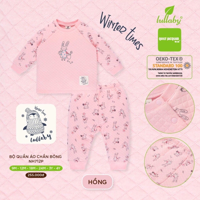 Bộ quần áo chần bông Lullaby cao cấp