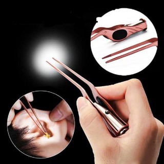Bộ dụng cụ gắp ráy tai hộp vàng - lấy rái tai chuyên nghiệp thông minh có đèn