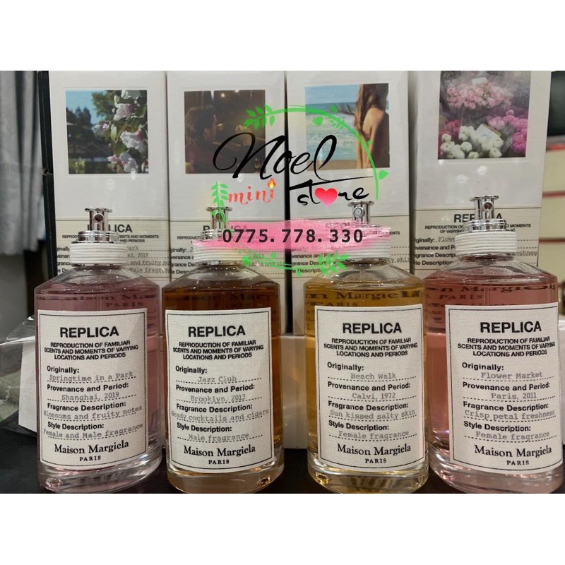 [Mẫu thử] Nước Hoa Maison Margiela Replica Beach Walk EDT,Jazz Club,SPRINGTIME IN A PARK ,Flower Market<5ml, 10ml, 20ml> | BigBuy360 - bigbuy360.vn