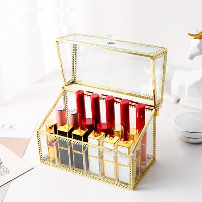 Hộp son 24 ô nhỏ viền kim loại cao cấp  Sẵn hàng