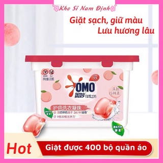 Viên giặt xả quần áo hộp 50 viên siêu sạch đánh bay vết bẩn  , giữ màu , lưu hương bền lâu