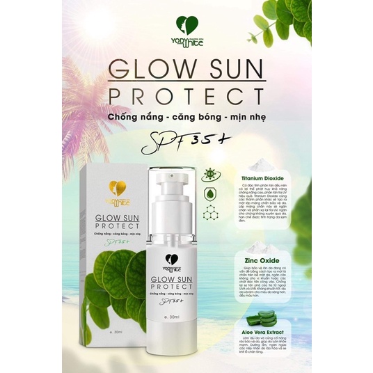 Kem chống nắng cao cấp Yody White Phương Anh, kem chống nắng dành cho da nhạy cảm sau tái tạo SPF 35+ 30ml