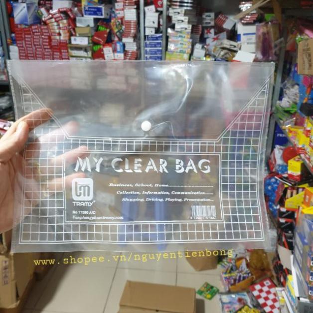 10 túi my clear bag mỏng a4 [vpp]