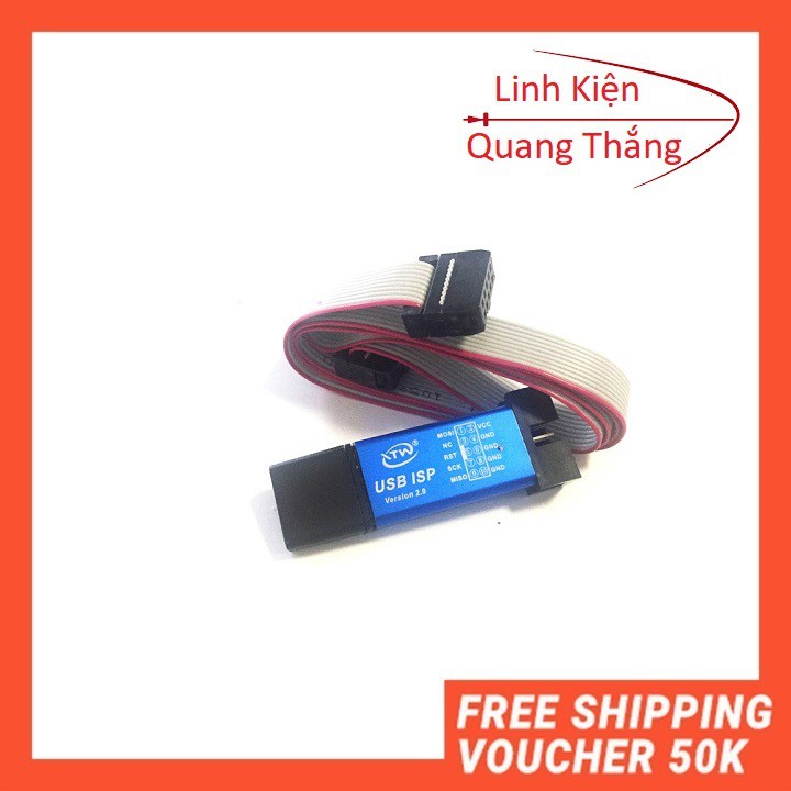 Usb Isp - Mạch Nạp Code cho 8051, AVR,có vỏ