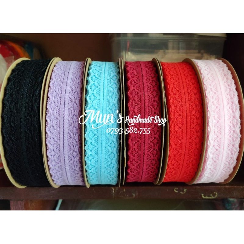 Ruy băng ren 3cm (set 5 mét) - 9 MÀU