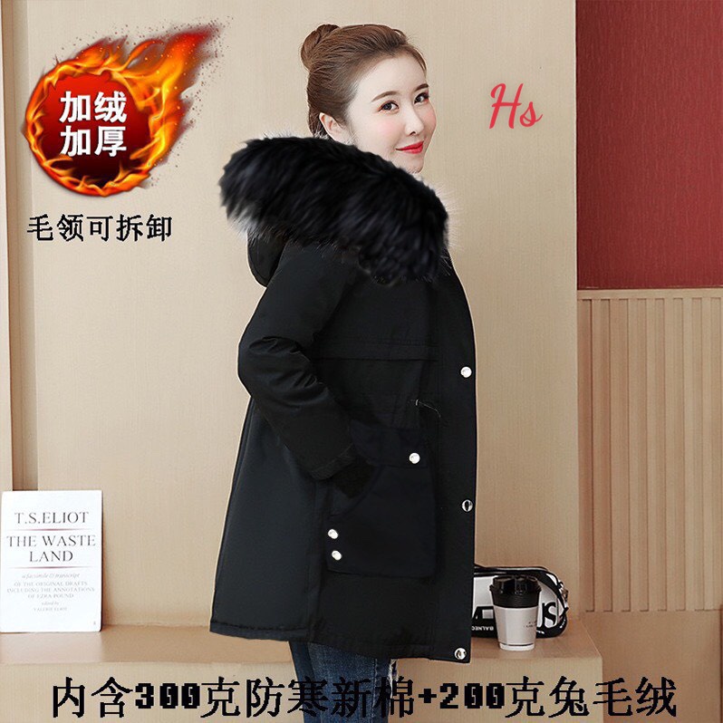 Áo kaki dáng dài lót lông cừu có mũ LOIX mã 590