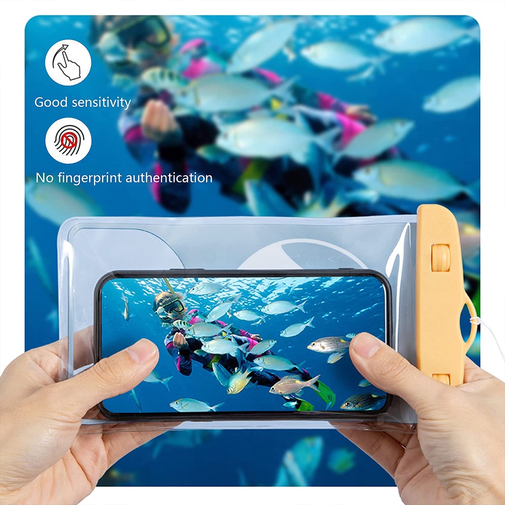 1 Túi Đựng Điện Thoại Trong Suốt Chống Nước Có Dây Đeo Cổ Cho Hoạt Động Dưới Nước