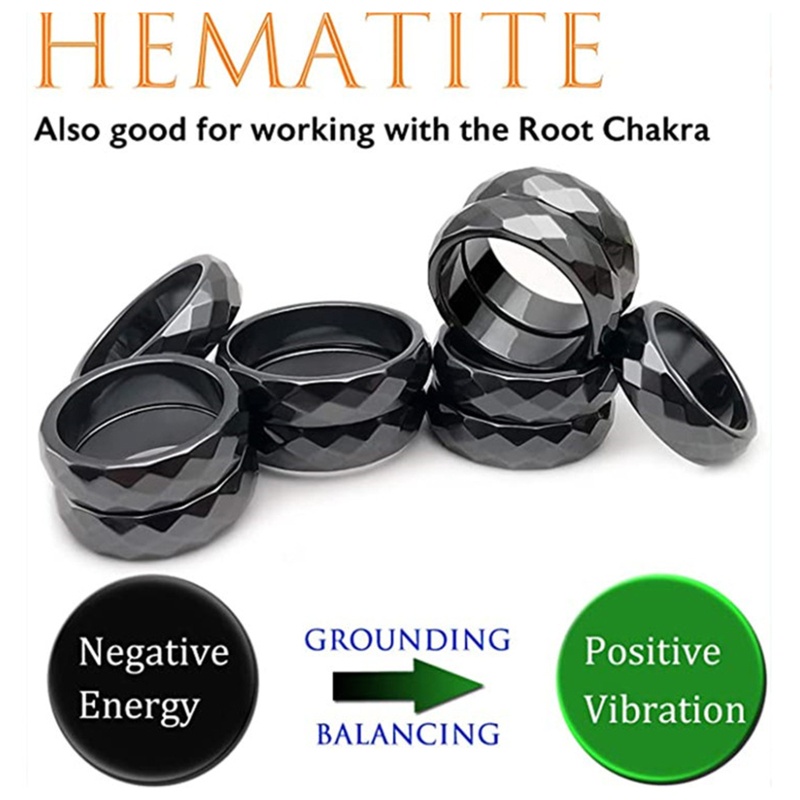 Nhẫn Đá Hematite Giảm Căng Thẳng
