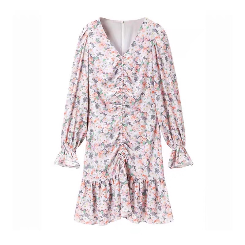 Đầm hoa tay dài Peacebird