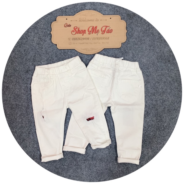 Quần jeans trắng bé trai