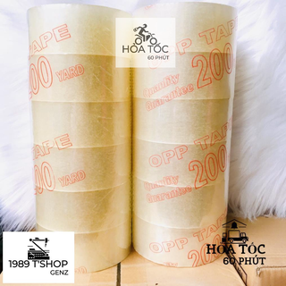 1 cây băng keo trong 200 yard, nặng 2kg, gồm 6 cuộn