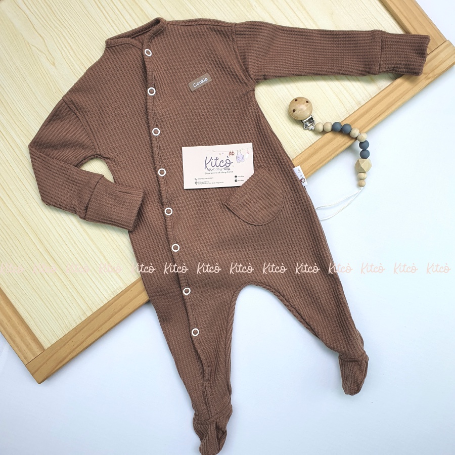 COOKIE Sleepsuit cài chéo liền tất