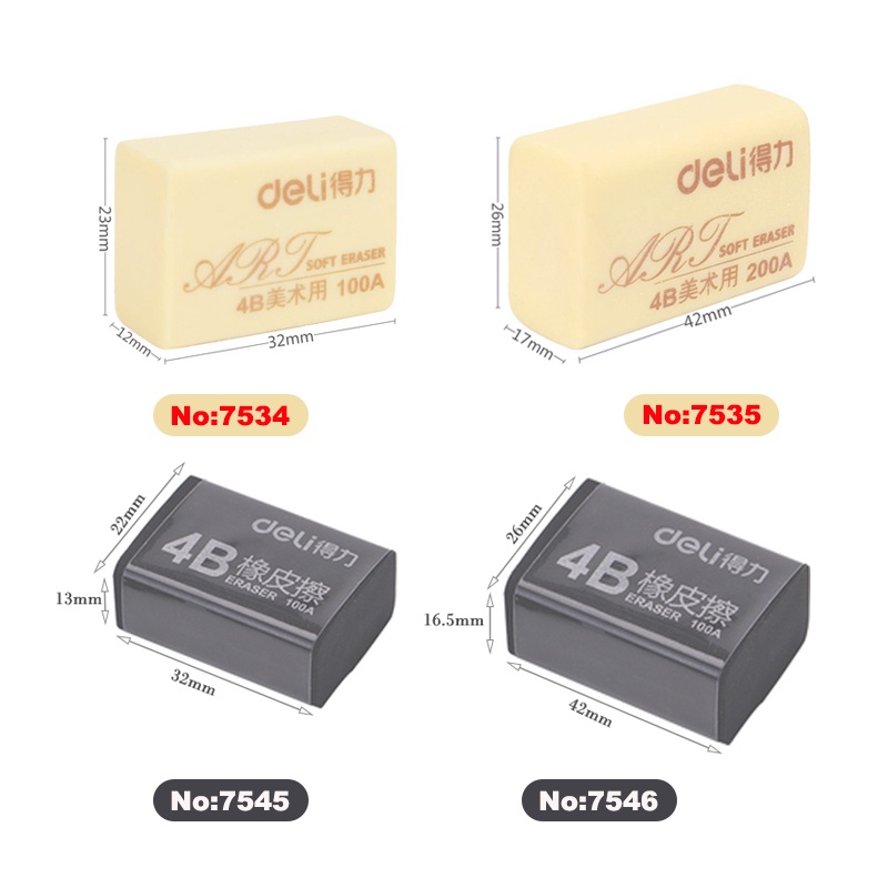 Set 5 Cục Tẩy 4b Mềm Mại Tiện Dụng Cho Các Bé