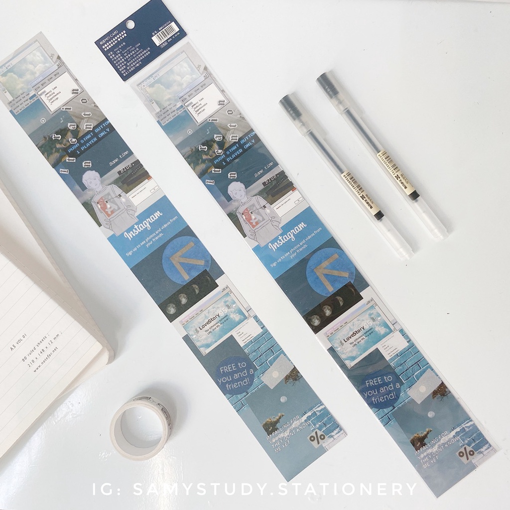 SET 2 TẤM STICKER DÂY PHONG CÁCH TRANG TRÍ SỔ TAY BULLLET JOURNAL