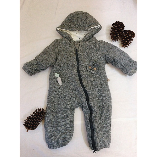 Body suit phao lông ấm cho bé 2hand
