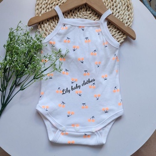 Bodysuit 2 dây chất cotton Hàn mềm mát cho bé gái