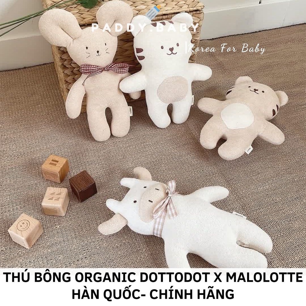 THÚ BÔNG HỮU CƠ ORGANIC DOTTODOT MALOLOTTE HÀN QUỐC CHO BÉ &lt;CÓ SẴN&gt;