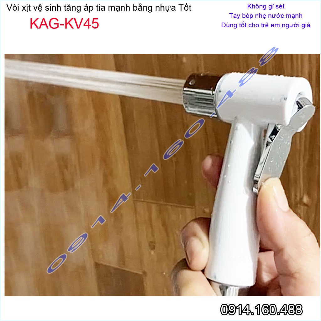 Vòi xịt vệ sinh nhà tắm Roca KAG-KV45 vòi xịt bồn cầu màu trắng tia nước mạnh sử dụng tốt siêu bền