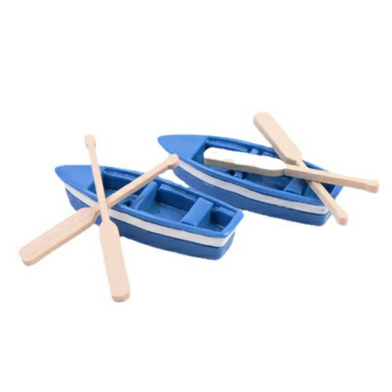 Mô hình Thuyền xanh và mái chèo trang trí tiểu cảnh, terrarium